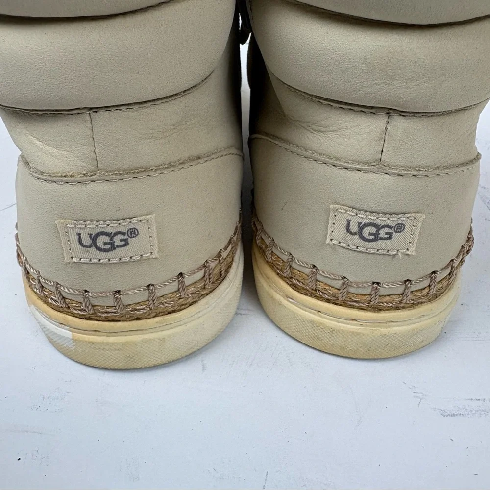 UGG Gradie Ivory Cream High-Top Sneakers Women’s size 10
